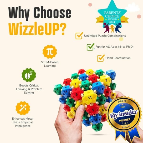 WizzleUP 3D Brain Teaser Puzzles - Educational STEM Toys for Kids & Adults - Boost Critical Thinking, Spatial Intelligence, & Motor Skills for Ages 4 and Up! - Image 3